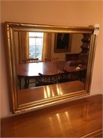 Gold Framed Mirror ( Very Nice  ~ 34" L x 29")