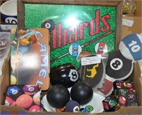 Lot Billiards Ties, Deco Items & More