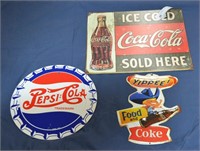 3pcs Metal Reproduction Metal Coke & Pepsi Signs