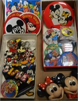 Lot Disney Mickey Mouse Pins, Patches, Keychains