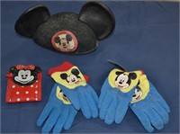 Disney Mickey Mouse Gloves, Ears, & Minnie Purse