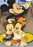 24" Tall Mickey Mouse Wood Wall Decor & Other
