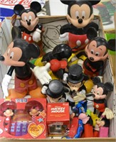 Lot Disney Mickey Mouse Figures & Pez Dispensers