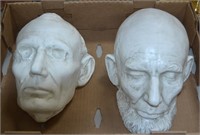 2 Abraham Lincoln Death mask Scupltures