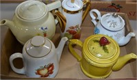 5pcs Various Vintage Tea Pots