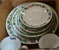 10pc Service For 2 Worchester Herbs English China