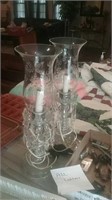 Pair of nice Crystal electrified candelabra with