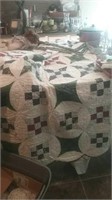 Full Queen machine-made quilt with matching