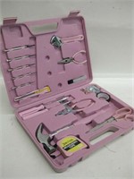 15 Piece Tool Set In Pink Case - Complete