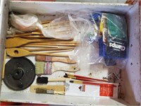 Contents of Drawer - Paint Brushes, Etc.