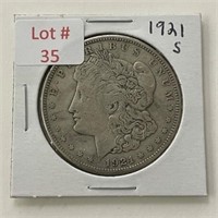 1921-S Morgan Silver Dollar