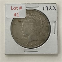 1922 Peace SIlver Dollar