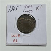 1865 U.S. Two Cent Piece