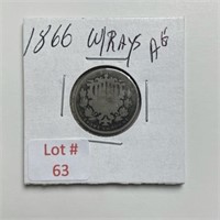 1866 U.S. Shield Nickel with Rays