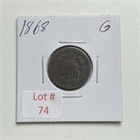 1868 Shield Nickel