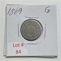 1869 Shield Nickel