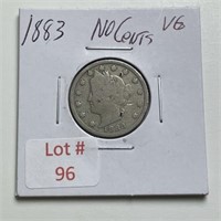 1883 Liberty Head Nickel No Cents
