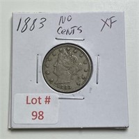 1883 Liberty Head Nickel No Cents
