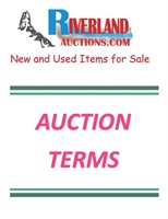 ONLINE AUCTION TERMS LOTS 9 & LOT 11