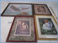 ASSORTED PICTURES - ANGELS AND BALD EAGLE