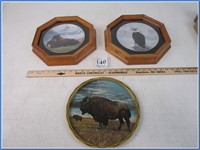 BUFFALO PLATES AND BALD EAGLE PLATE IN CASES