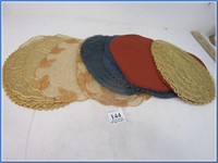 LARGE LOT OF PLACEMATS - FABRIC AND TWINE