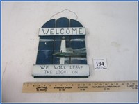 WOODEN WELCOME SIGN 15IN