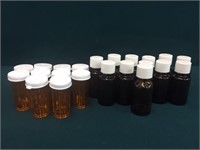 Mix of Pill Vial/Snap Lid and Glass Bottles