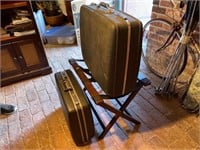 Luggage and Folding Luggage Rack