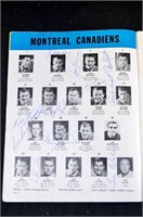 WOW 1962 AUTOGRAPHED MONTREAL CANADIENS PROGRAM