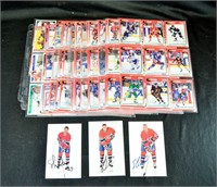 3 HABS AUTOGRAPHS +1991 SCORE NHL HOCKEY CARDS SET
