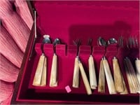 Stag Handle Flatware in Chest
