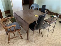 Kitchen Table and Misc Chairs