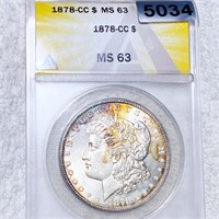 1878-CC Morgan Silver Dollar ANACS - MS63