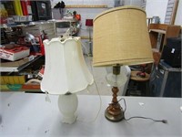 (2) Vintage table lamps.