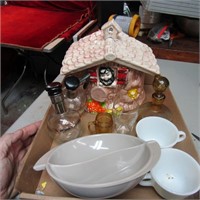 Gnome cookie jar. Melamine serving bowl & more.