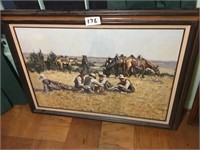 Vintage R. Powell Oil Painting (Cowboy Poker)