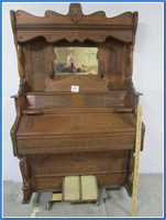 BEAUTIFUL ANTIQUE PUMP ORGAN-WORKS