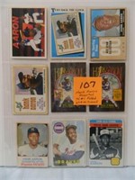 (9) Assorted Hank Aaron Cards