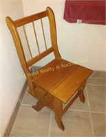 Wooden Folding Chair/Stepstool