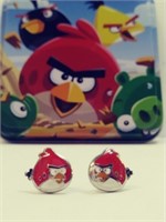 Stainless Steel Fine Jewelry Angry Birds Earrings
