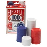 TY 3- Bicycle Poker Chip 100 Count Sets