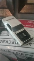 Diecast white Dodge Charger missing Hood