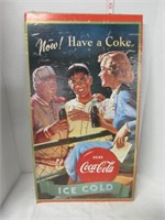 VINTAGE 1940'S COCA COLA CARDBOARD SIGN