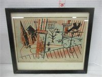 ORIGINAL ROBERT ROSENWARNE BLOCK PRINT