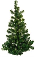 Kurt Adler 36-Inch Pre-Lit Norway Pine Wall Tree