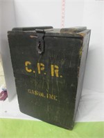 ORIGINAL ANTIQUE C.P.R. RAILROAD GASOLINE CRATE