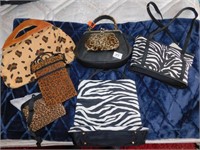 ANIMAL PRINT ASSORTED PURSES AND BAGS SOME NEW