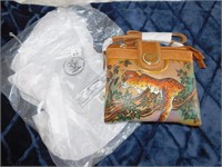 SHARIF DESIGN HAND PAINTED PURSE NEW WITH TAGS