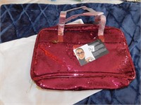 RED JOAN BOYCE  DELUXE JEWELRY TRAVEL BAG 12"H X